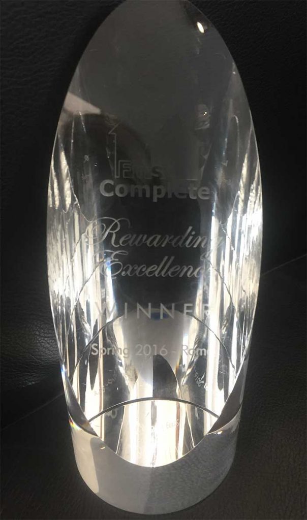 Rome 2016 Rewarding Excellence Winner
